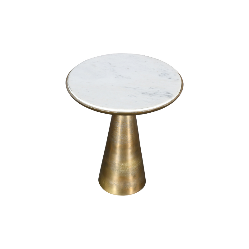 Table d'appoint Essy grand format | Marbre blanc 45 cm - STF