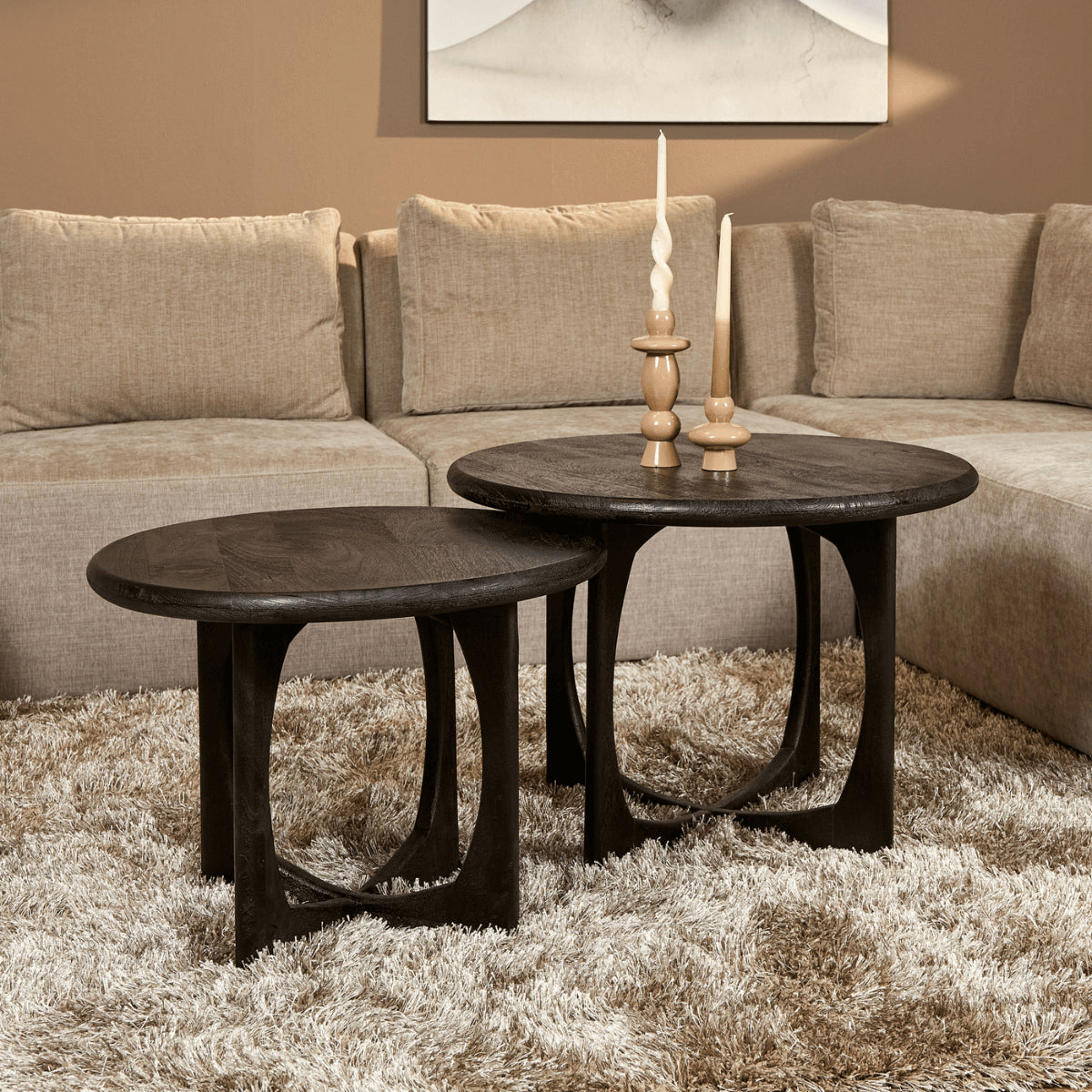 Salontafel Milou | Zwart | 70 cm - STF