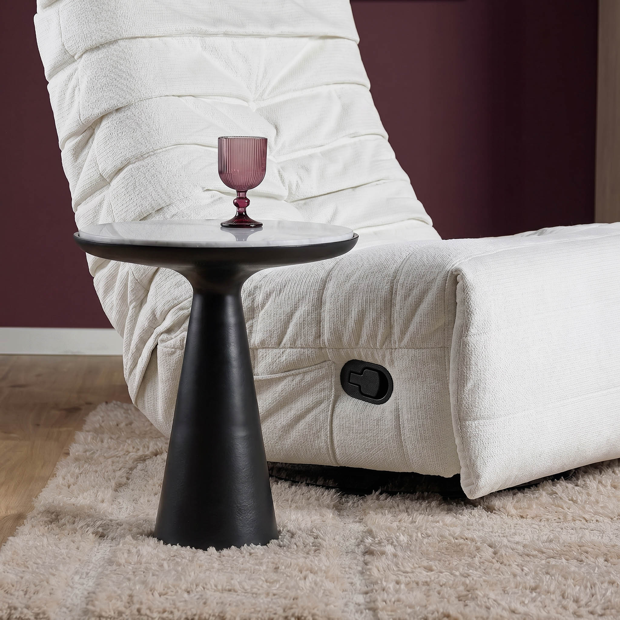 Bijzettafel Essy | Zwart | 45 cm - STF