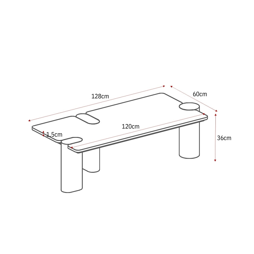 Salontafel Maeve | 128 cm - STF