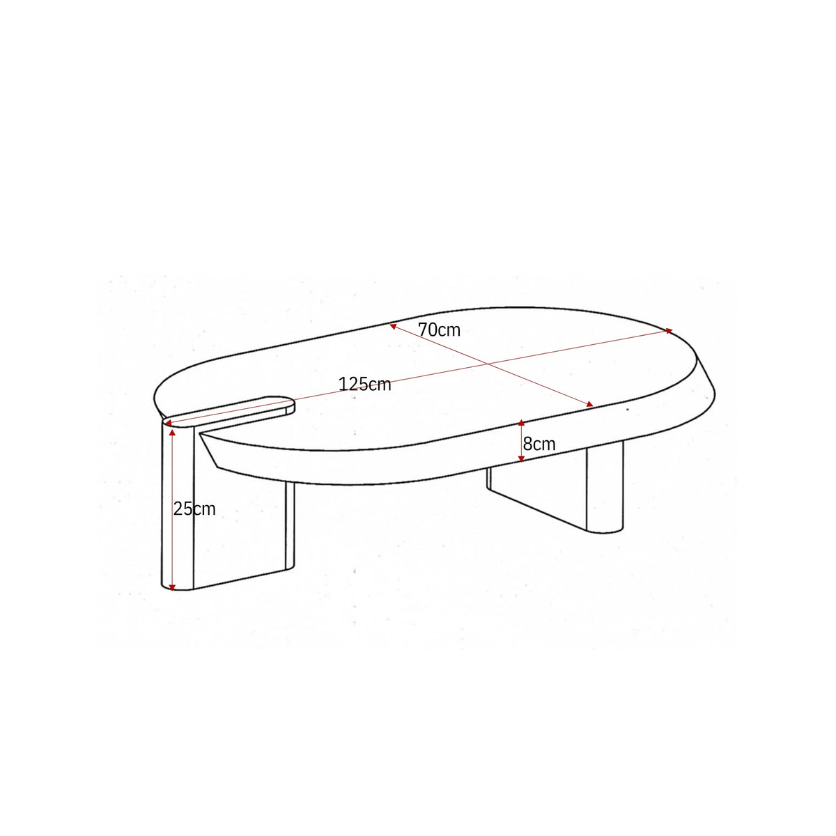Salontafel Rava | 125 cm - STF