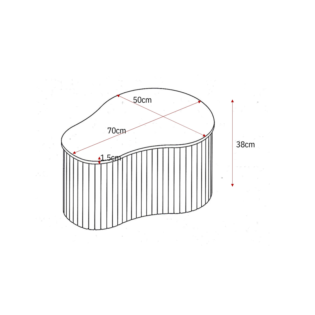 Salontafel Nomi | 70 cm - STF