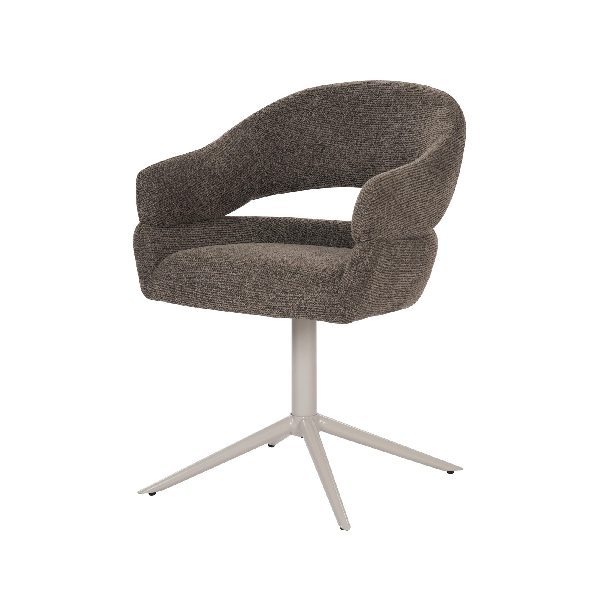 Draaibare eetkamerstoel Lily Bruin - STF
