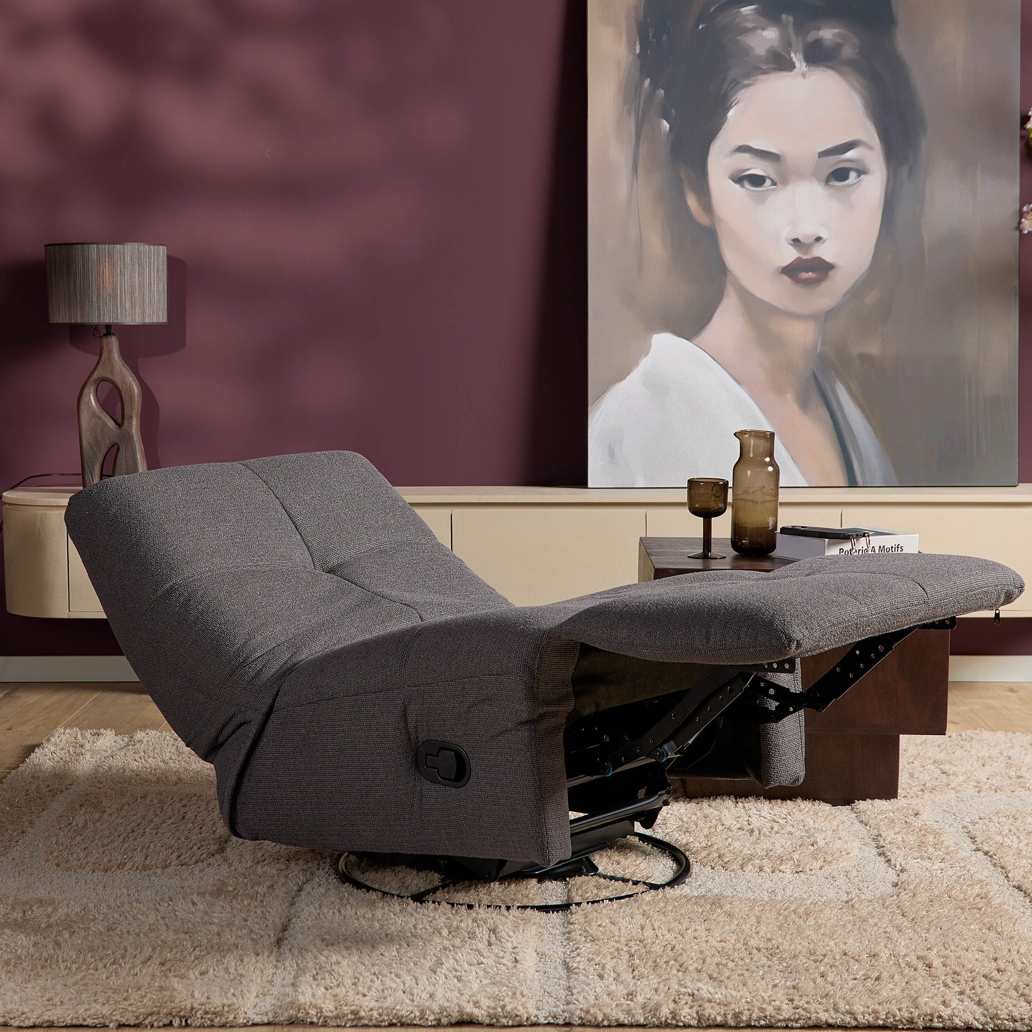 Relaxzetel Lazy | donkergrijs - STF