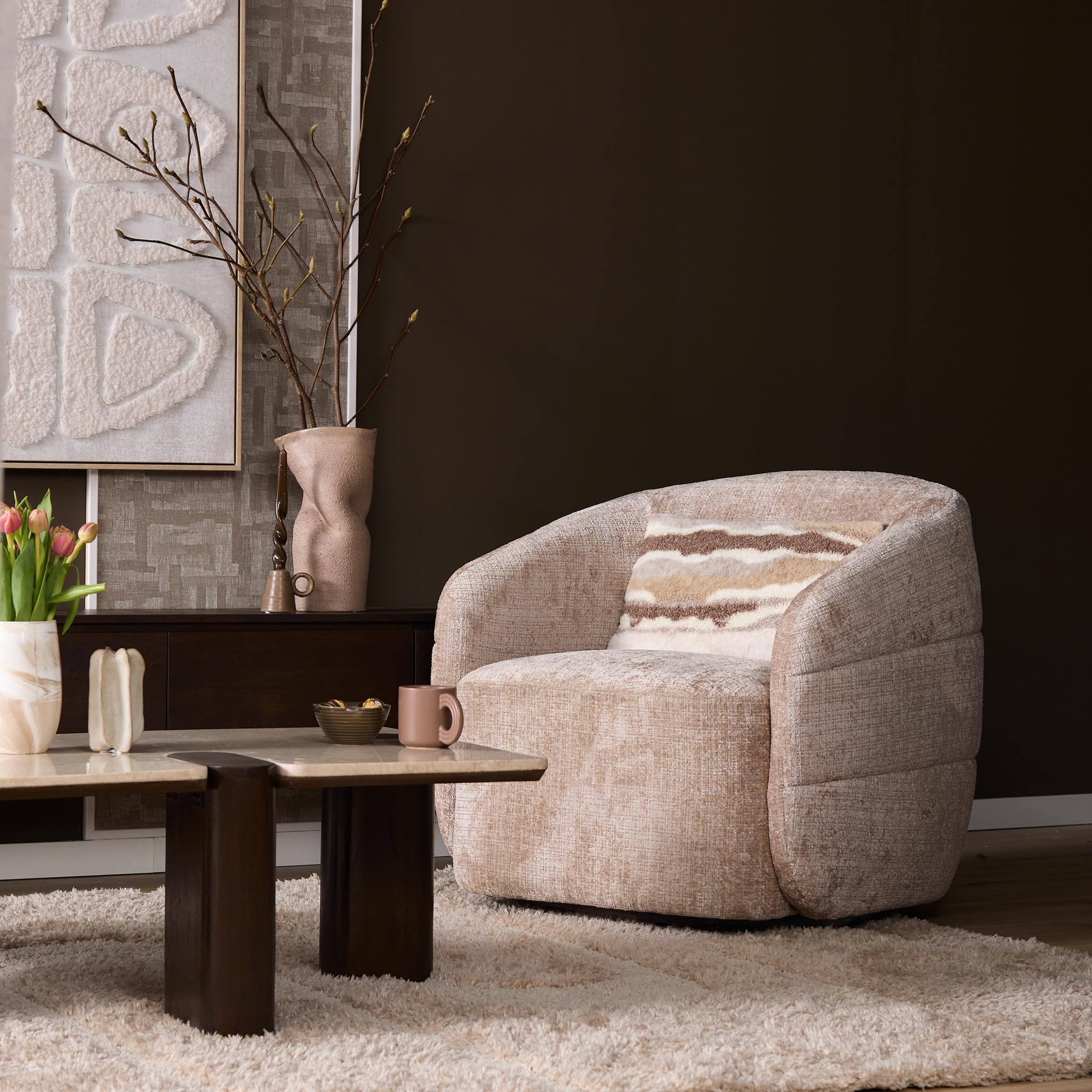 Fauteuil Yara | beige - STF