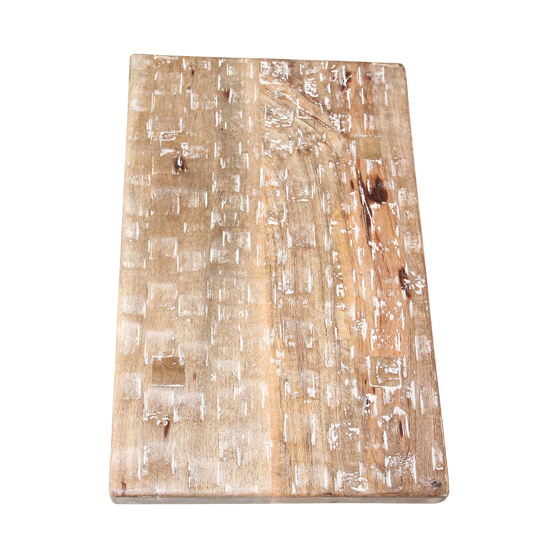 Mangohouten bijzettafel/kruk naturel - 40x25x20 cm - RAW