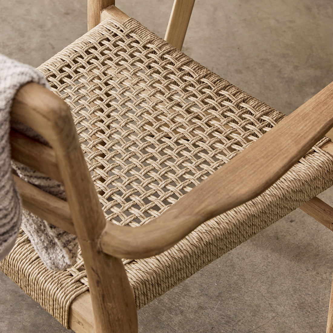 Verano teak tuinstoel met armleuning - Naturel (prijs = set van 2)