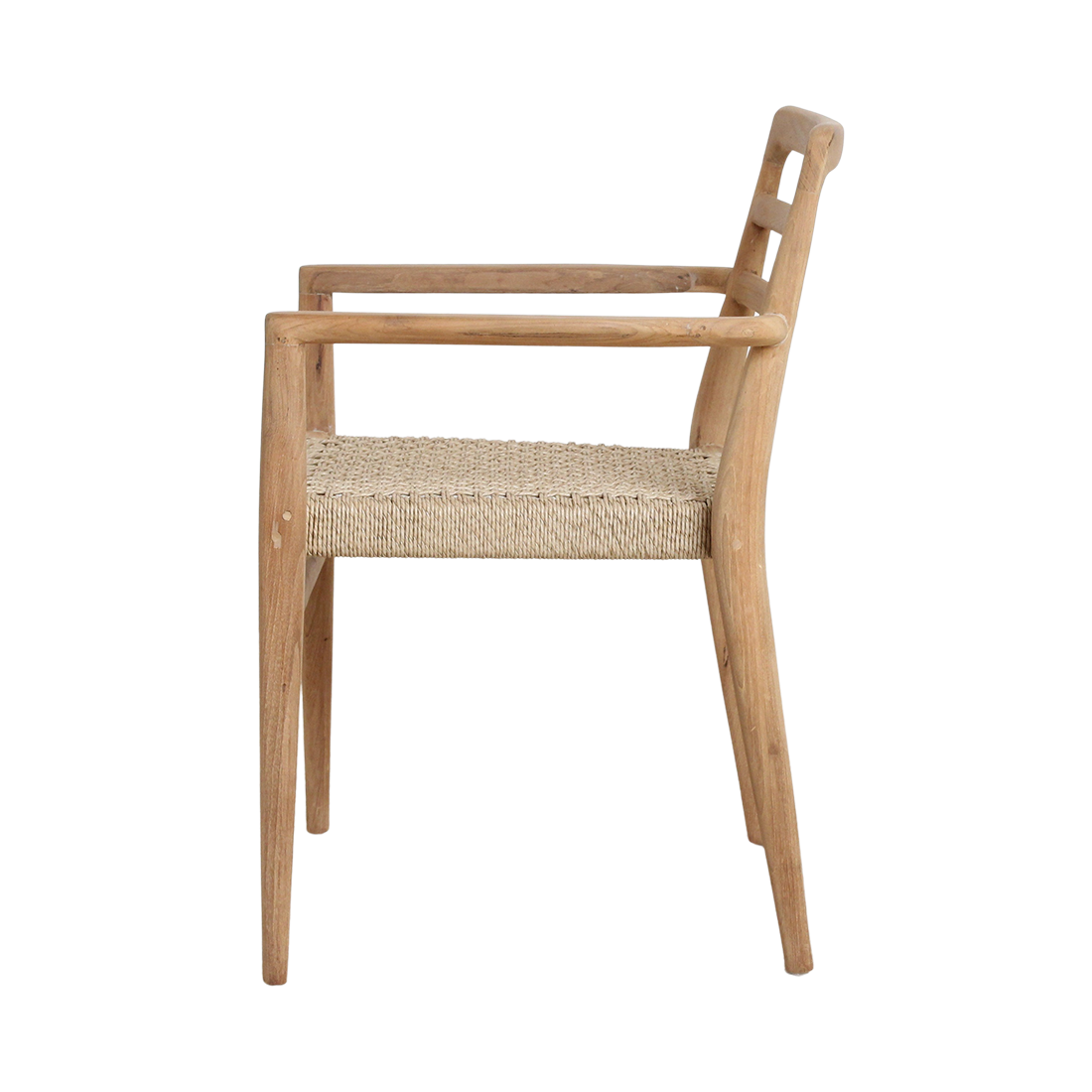 Verano teak tuinstoel met armleuning - Naturel (prijs = set van 2)