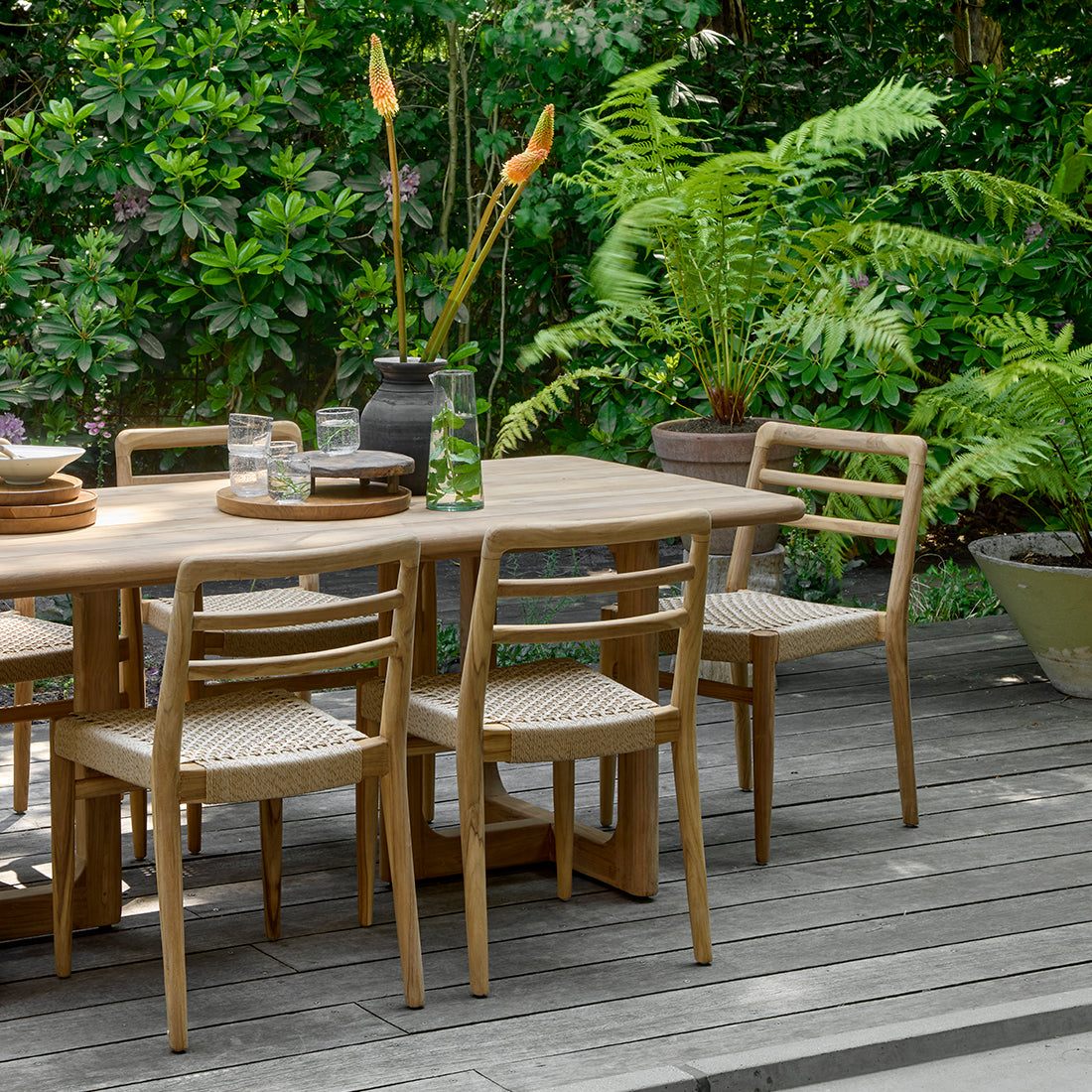 Verano teakhouten tuinstoelen - naturel (prijs = set van 2)