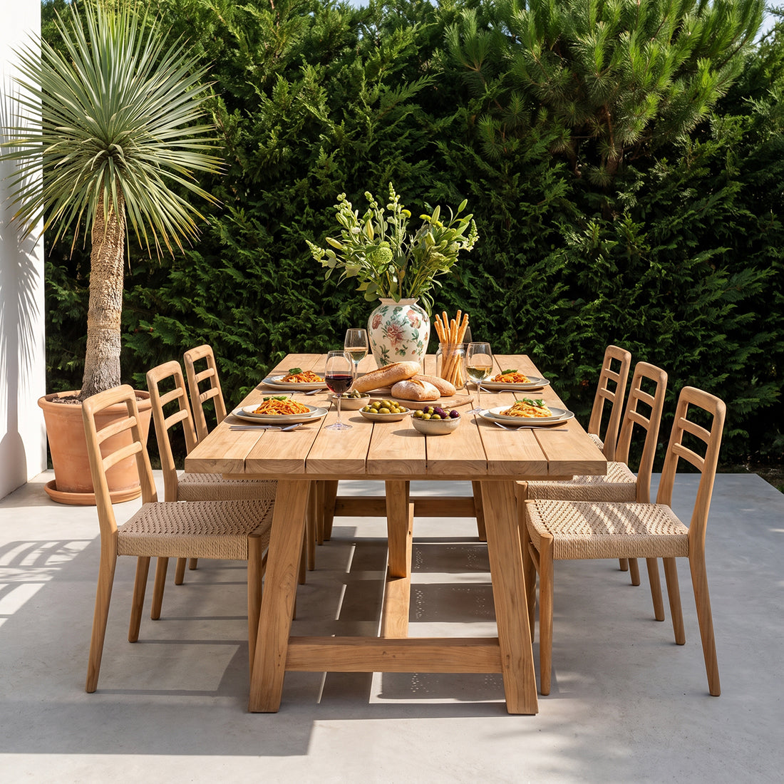 Verano teakhouten tuinstoelen - naturel (prijs = set van 2)
