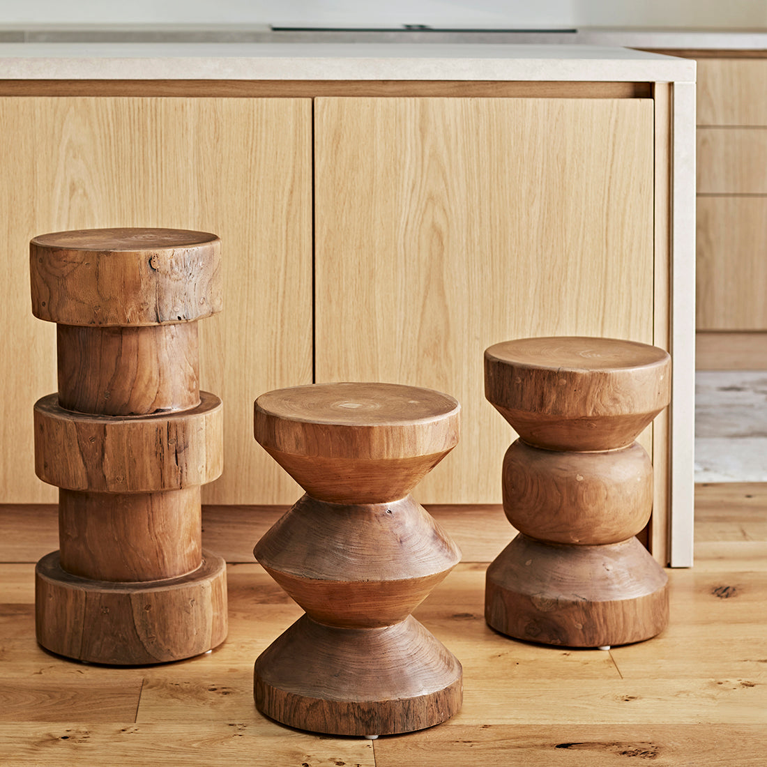 Bijzettafel Rizo teak naturel - RAW