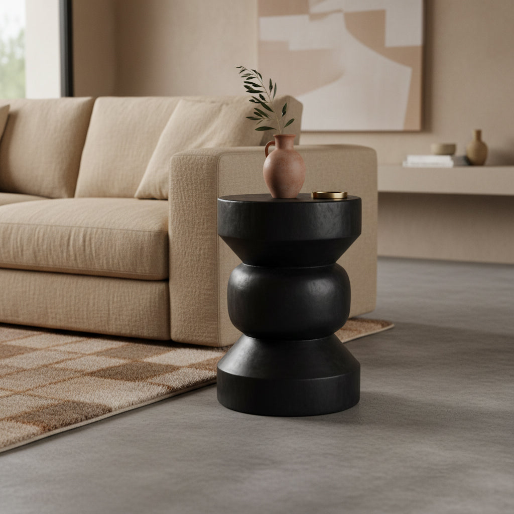 Bijzettafel Ritari teak zwart - RAW