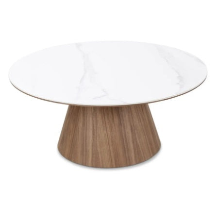 Salontafel Clarice 90 keramiek/eik naturel of walnoot - VDC
