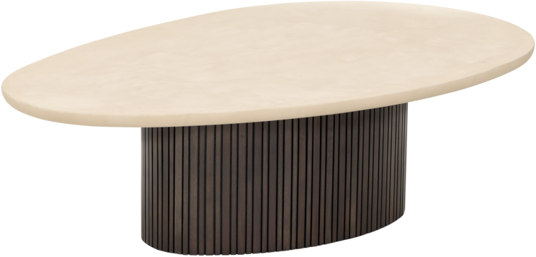 Salontafel Maroon mahonie/mortex ovaal - DTP