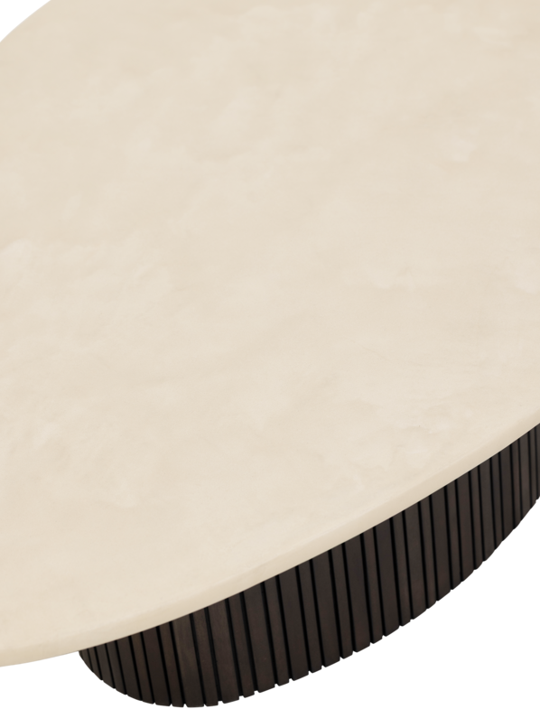 Salontafel Maroon mahonie/mortex ovaal - DTP