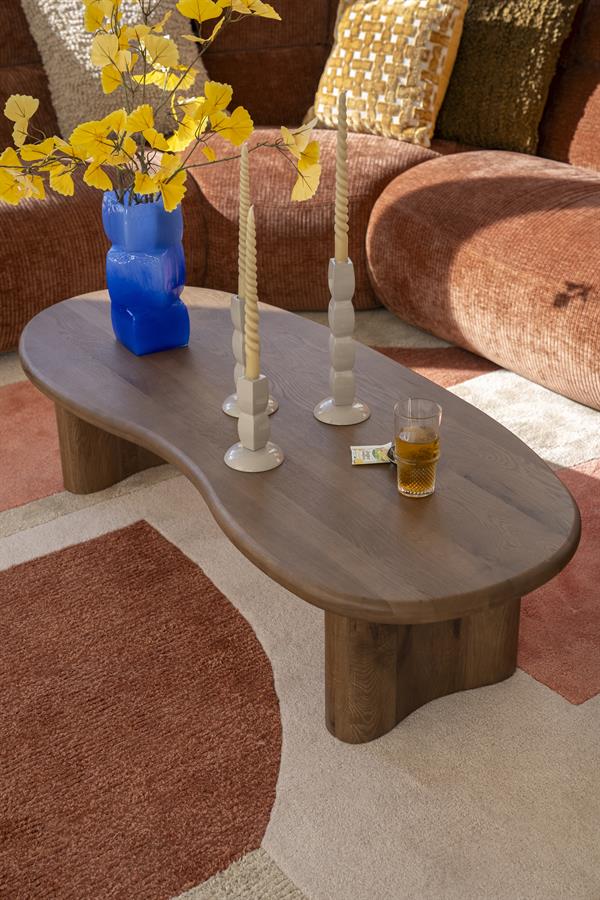 Salontafel Josh bruin of naturel eikenhout - Eleo