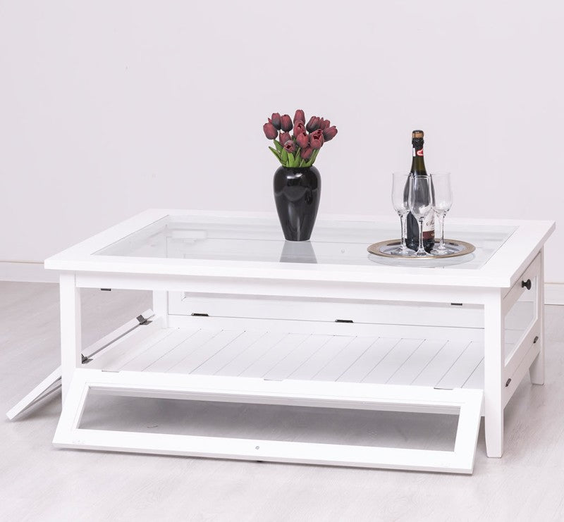 SZMO.PS183 SALONTAFEL GLAZEN TOP