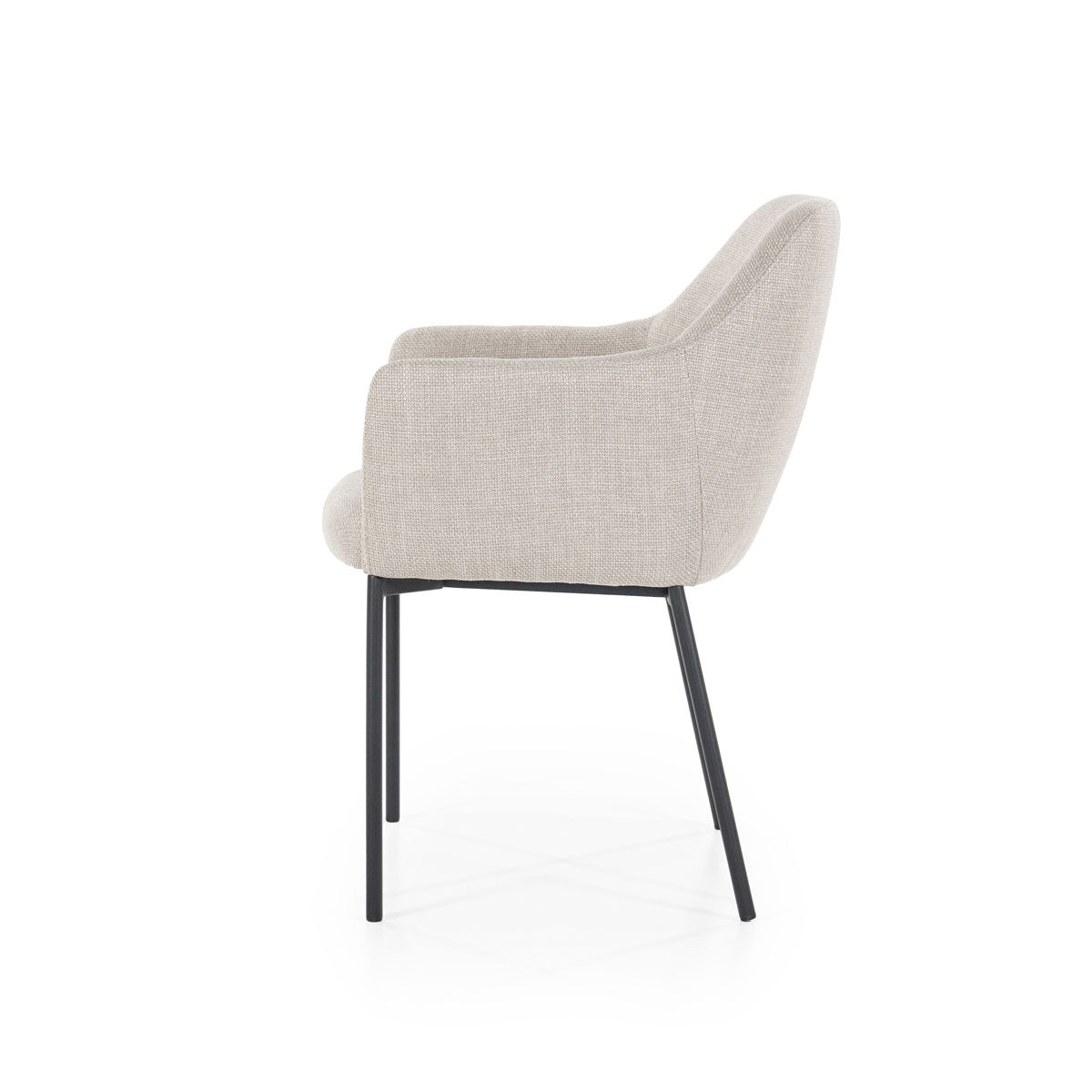 Armstoel Paul: taupe, antraciet beige of mosterd - ELEO