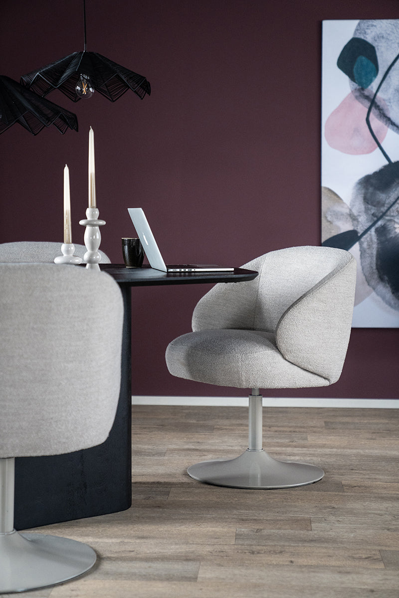Stoel Ruben - roterend - stof: taupe, grijs of bruin - ELEO