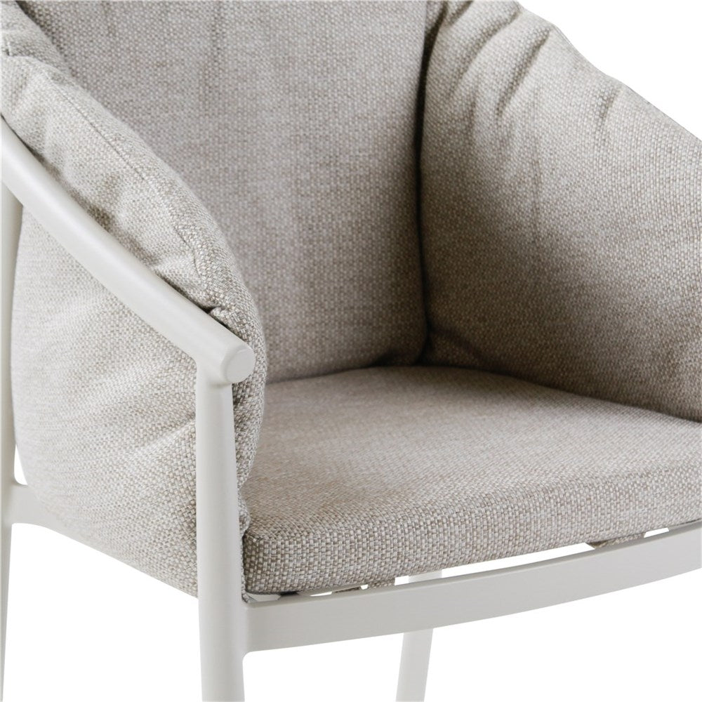 Stoel outdoor Liv - alu sand - inclusief kussens Dune - VDC