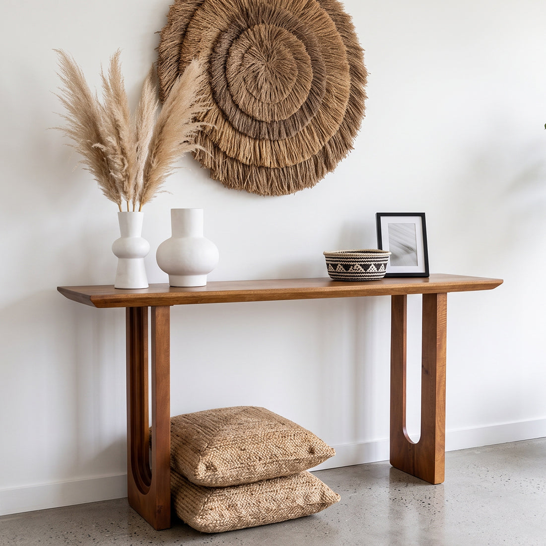 Bullnose mangohouten wandtafel  - RAW