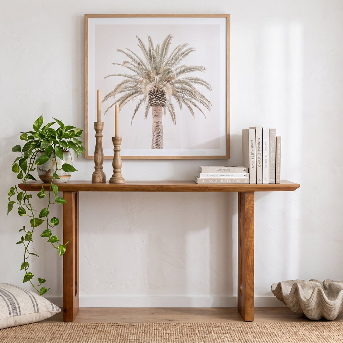 Bullnose mangohouten wandtafel  - RAW