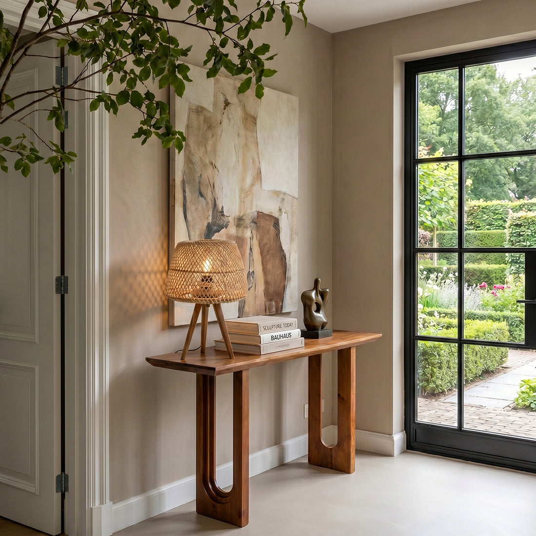 Bullnose mangohouten wandtafel  - RAW