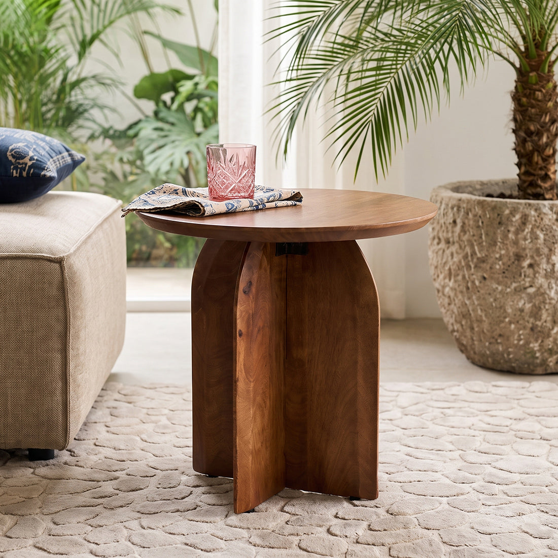 Table d’appoint Bullnose manguier - RAW