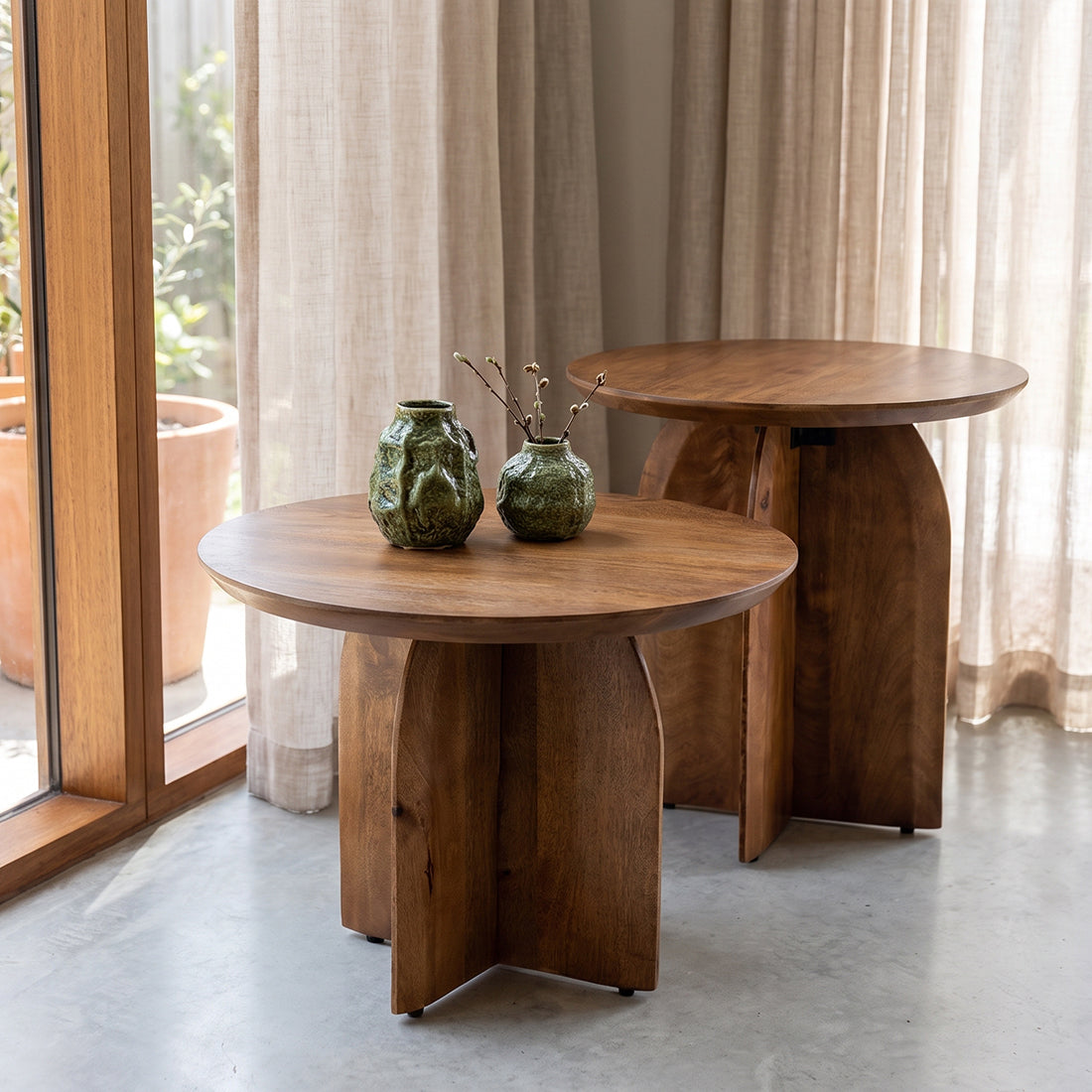 Table d’appoint Bullnose manguier - RAW