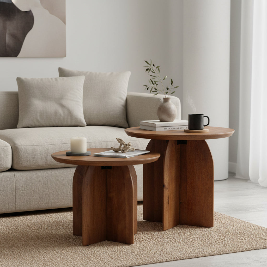 Table d’appoint Bullnose manguier - RAW