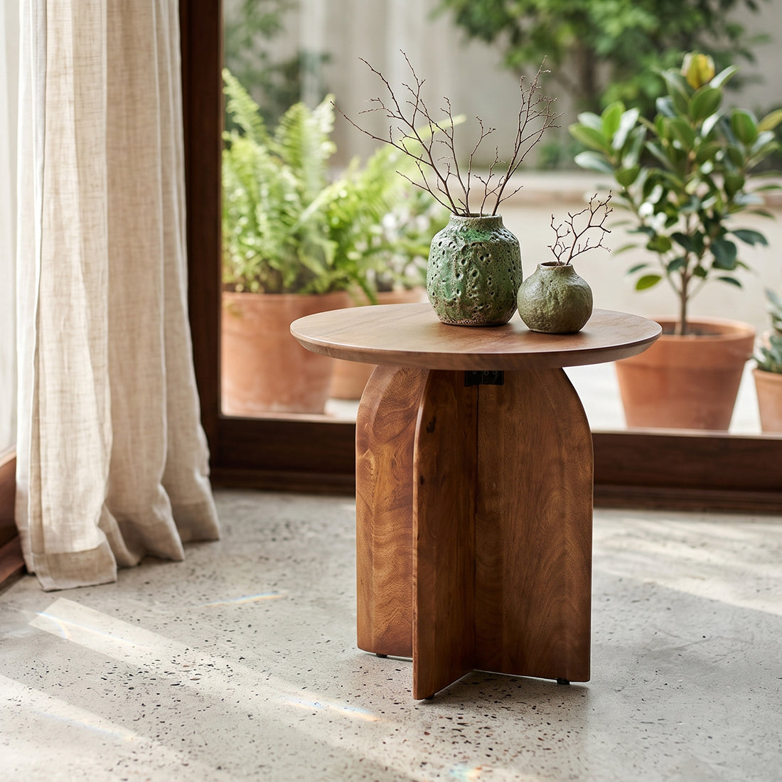 Table d’appoint Bullnose manguier - RAW