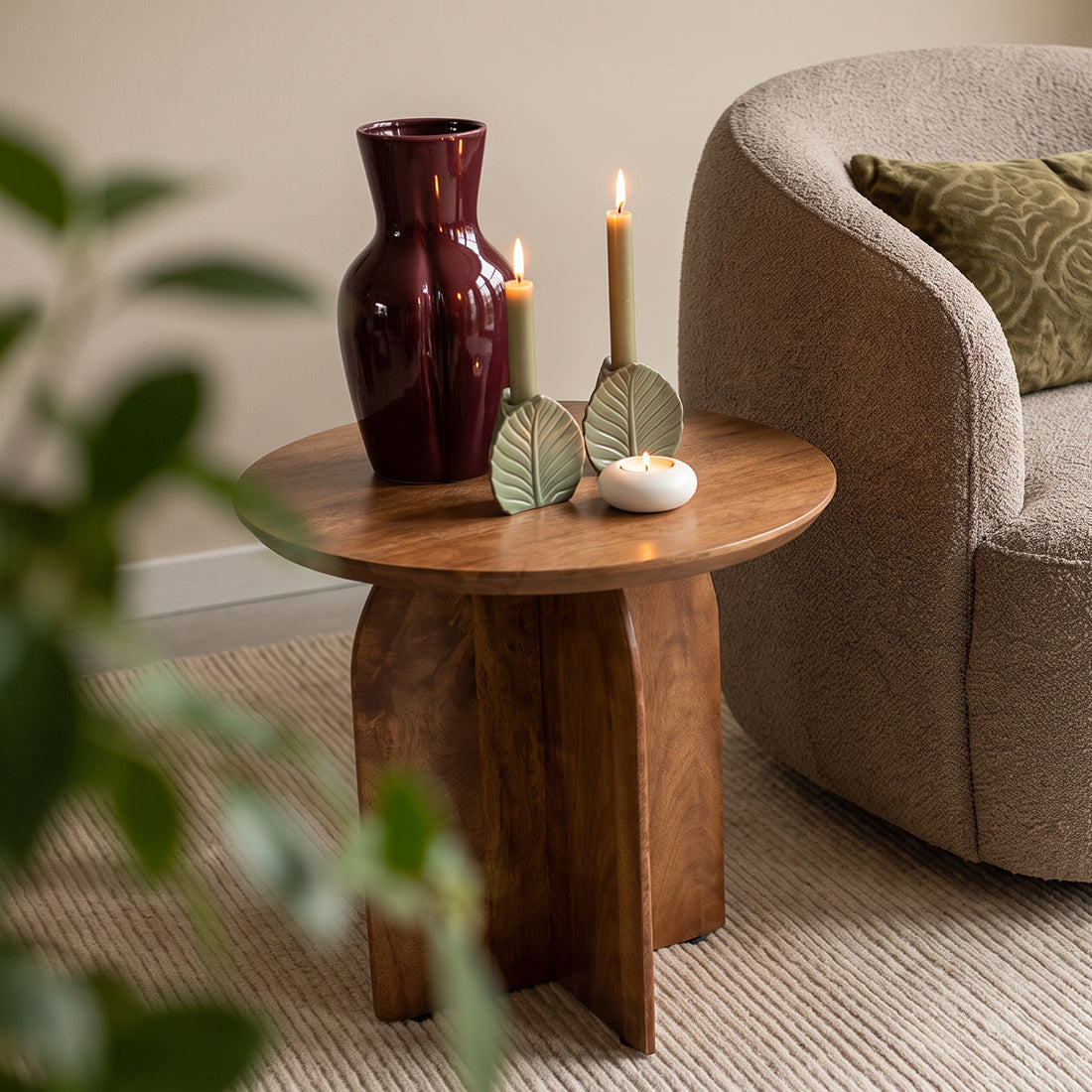 Table d’appoint Bullnose manguier - RAW
