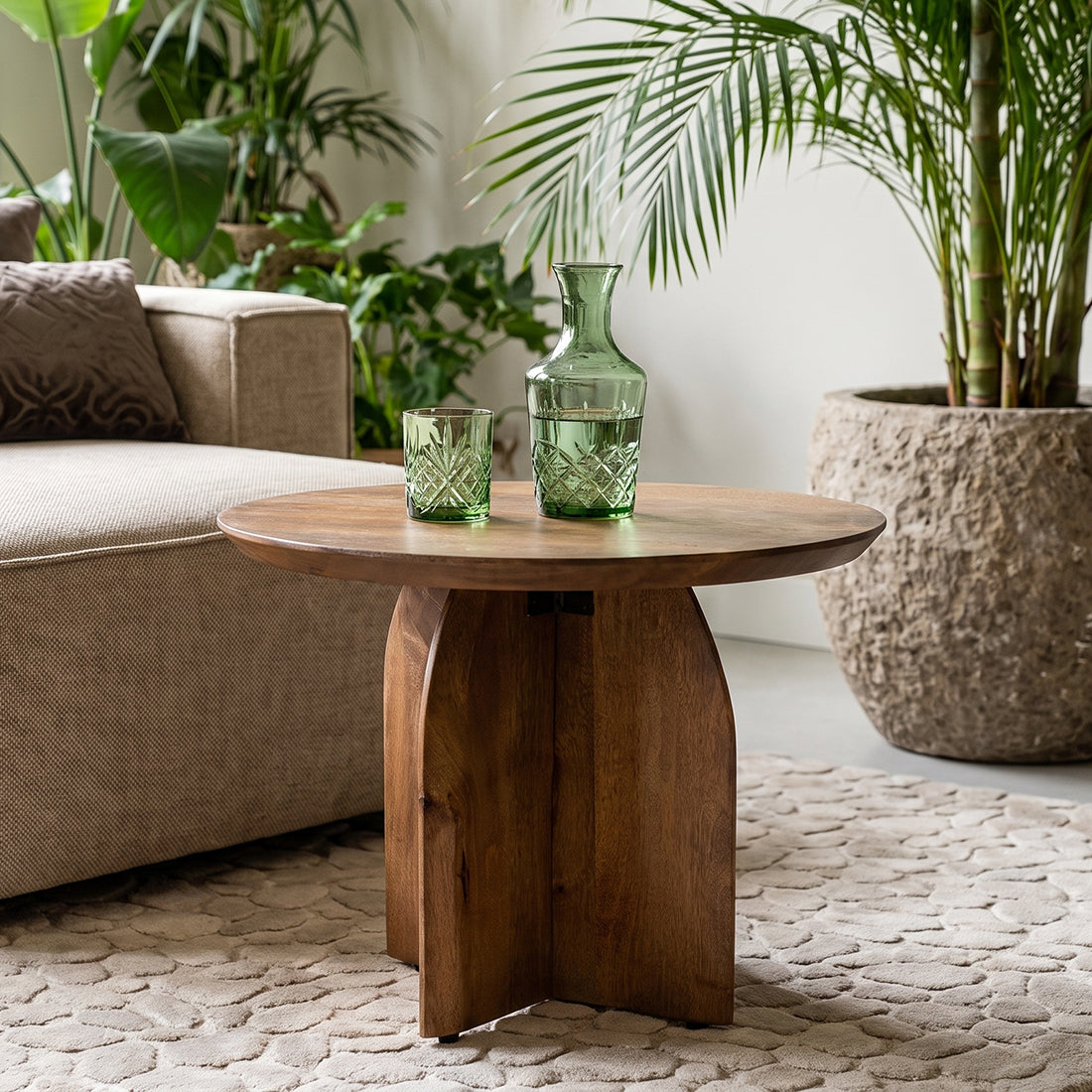 Table d’appoint Bullnose manguier - RAW