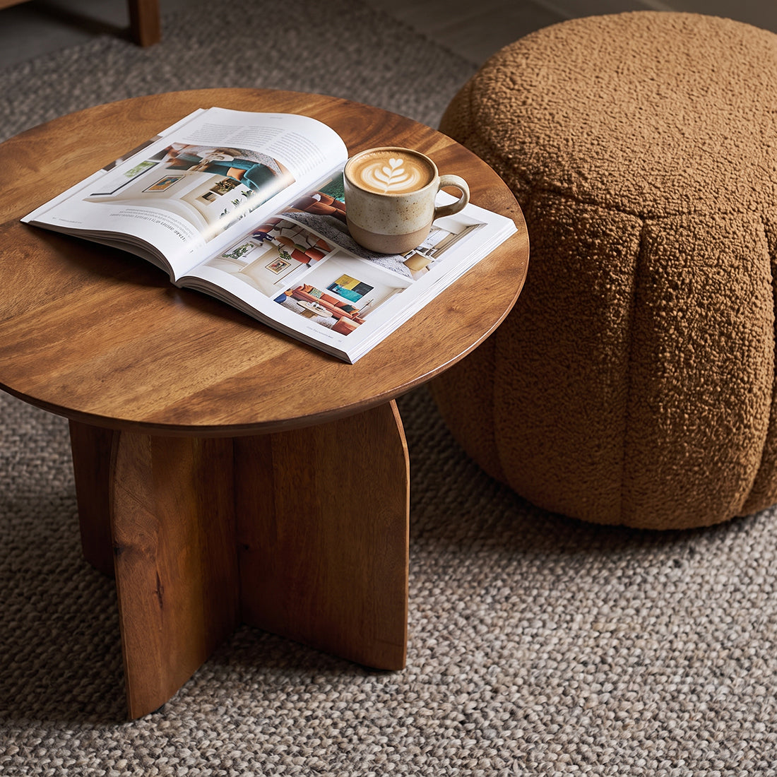 Table d’appoint Bullnose manguier - RAW