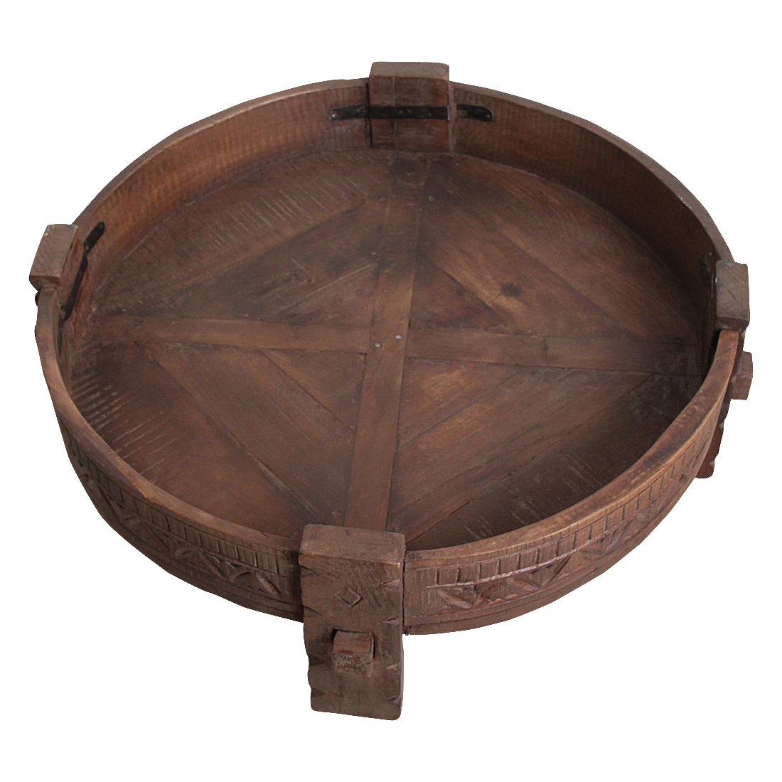 Chakki bijzettafel bruin - 73x73x25 cm - RAW