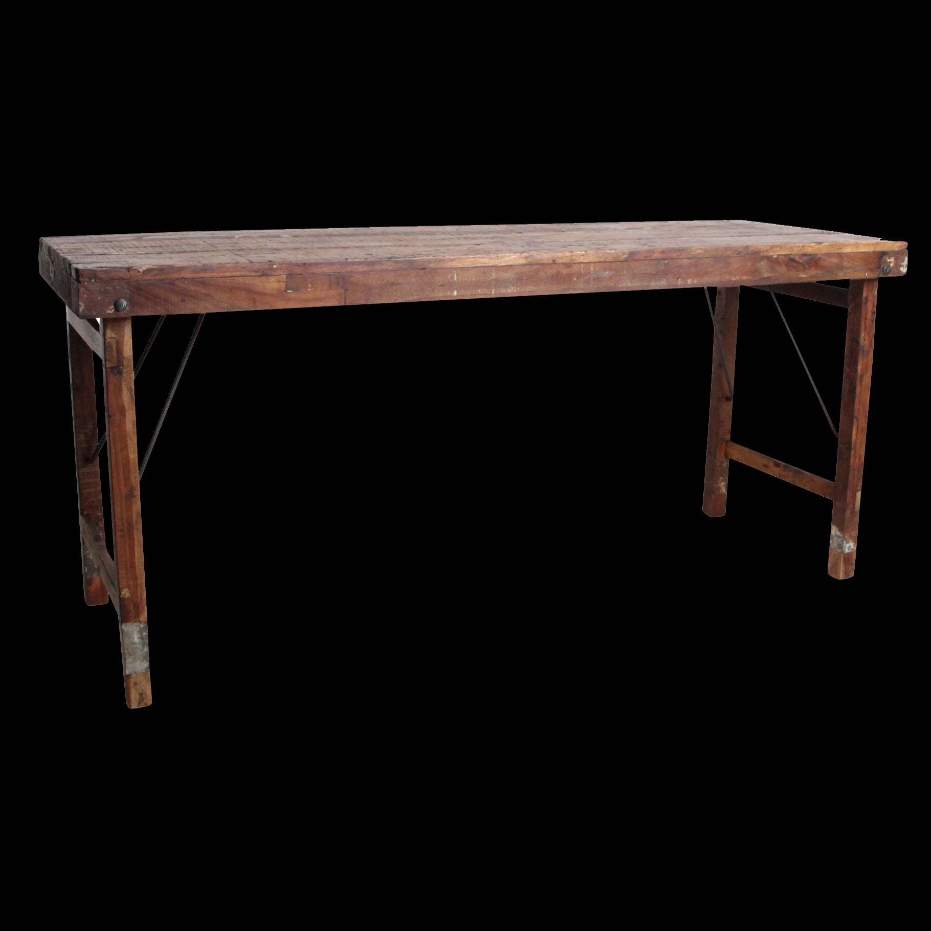 Eettafel L inklapbaar - Gerecycled hout - RAW