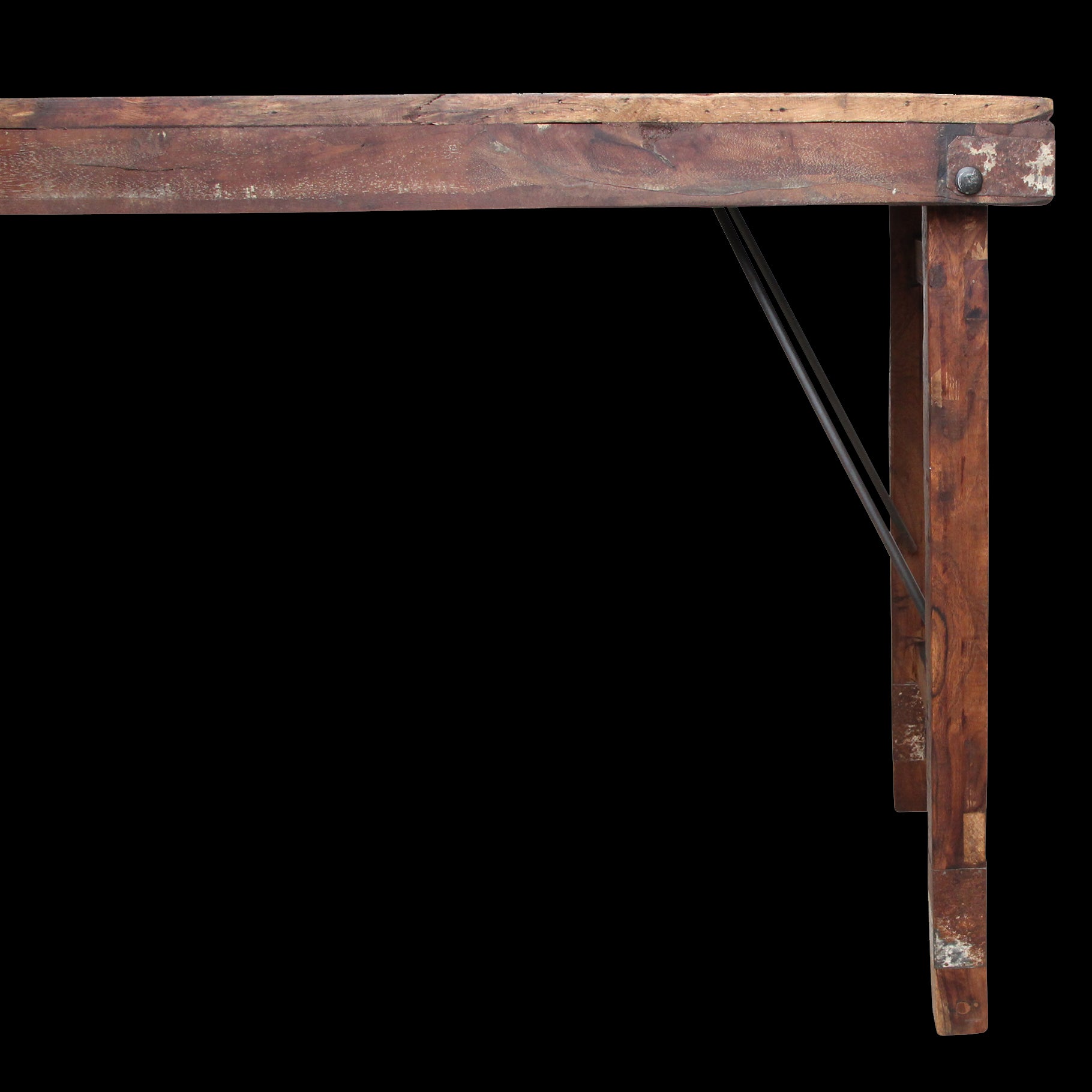 Eettafel L inklapbaar - Gerecycled hout - RAW