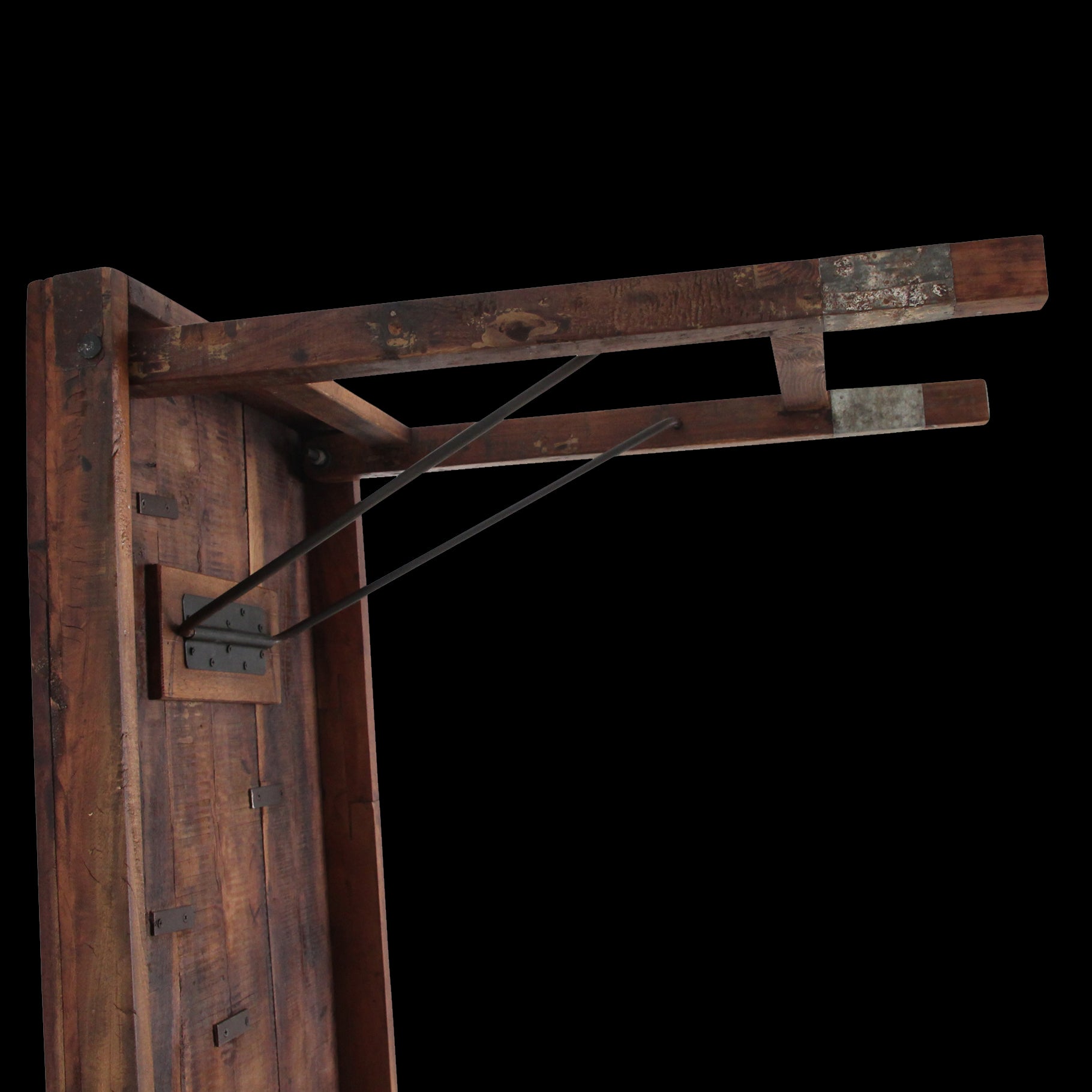 Eettafel L inklapbaar - Gerecycled hout - RAW