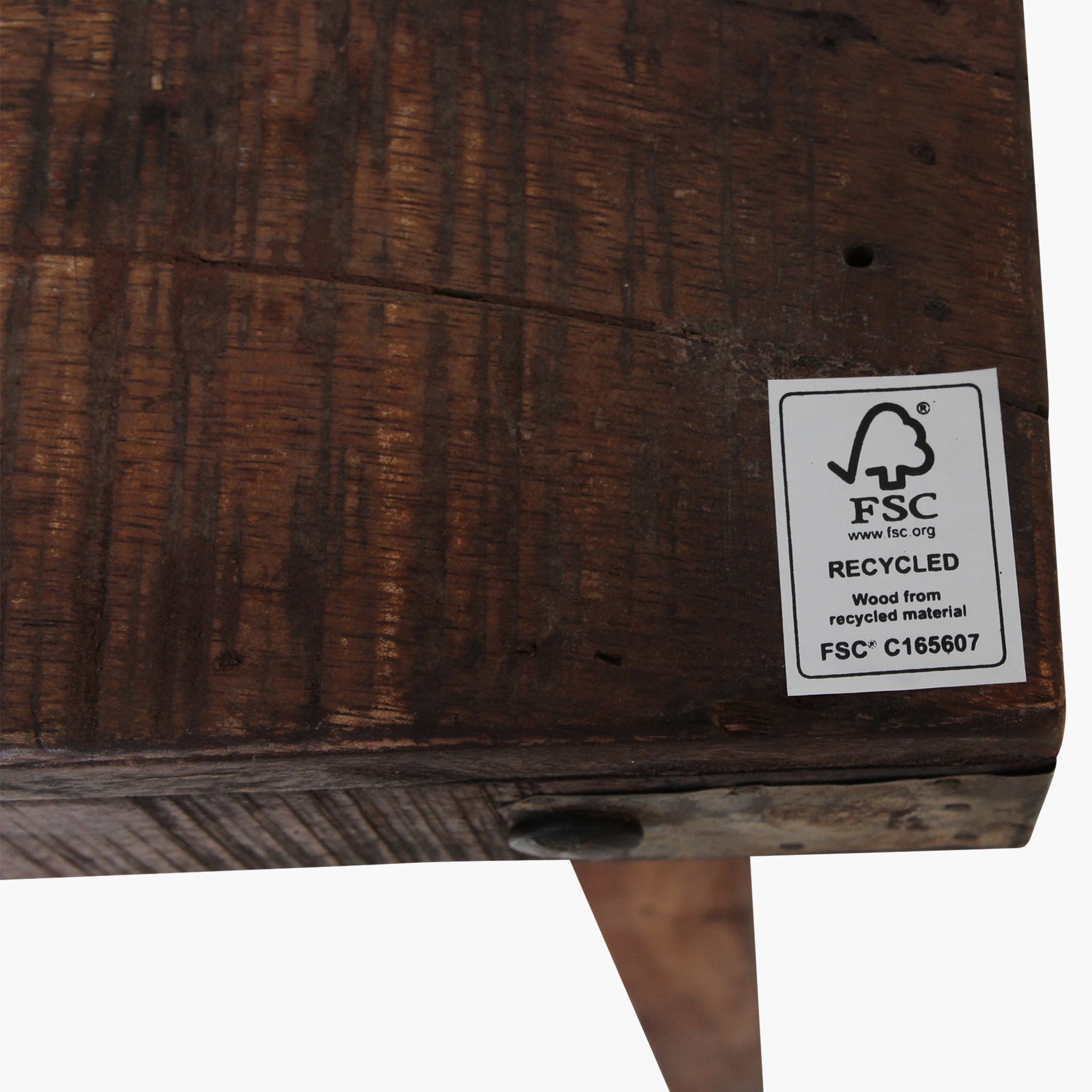 Eettafel M inklapbaar - Gerecycled hout - RAW