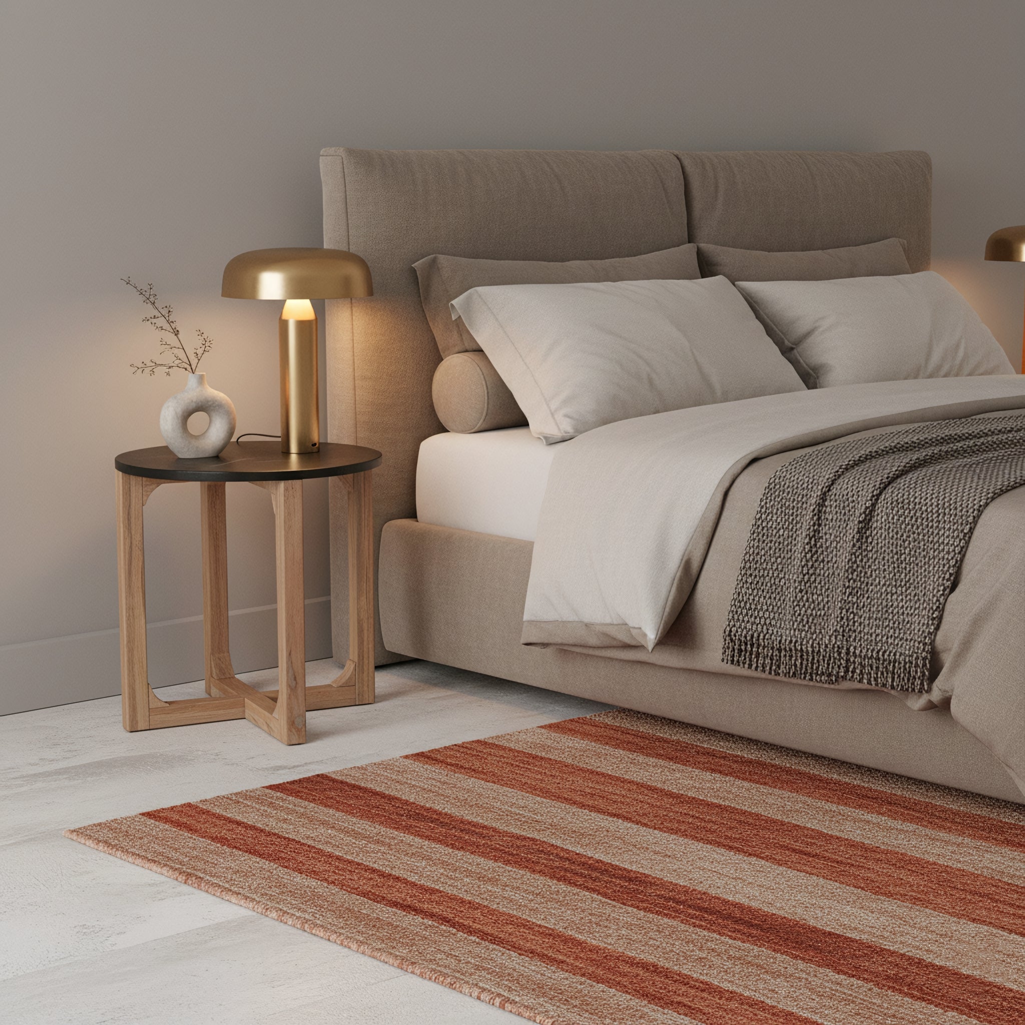 Bijzettafel rond marmer, zwart - RAW