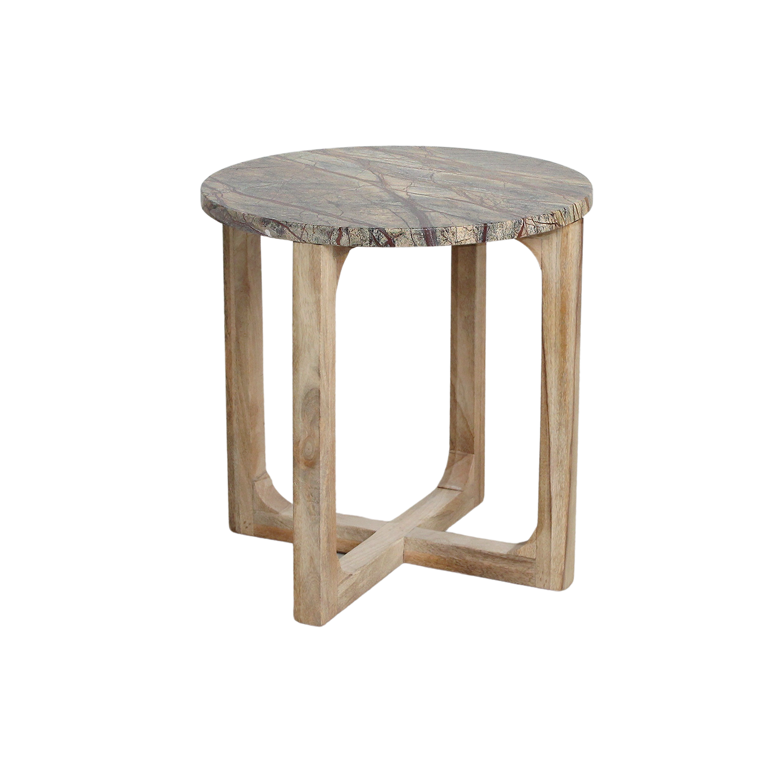 Marmeren bijzettafel Bizar - 50x50x50 cm - RAW