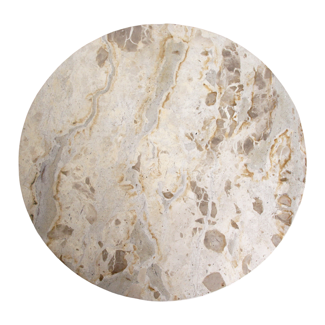 Marmeren bijzettafel crème - 50x50x50 cm - RAW