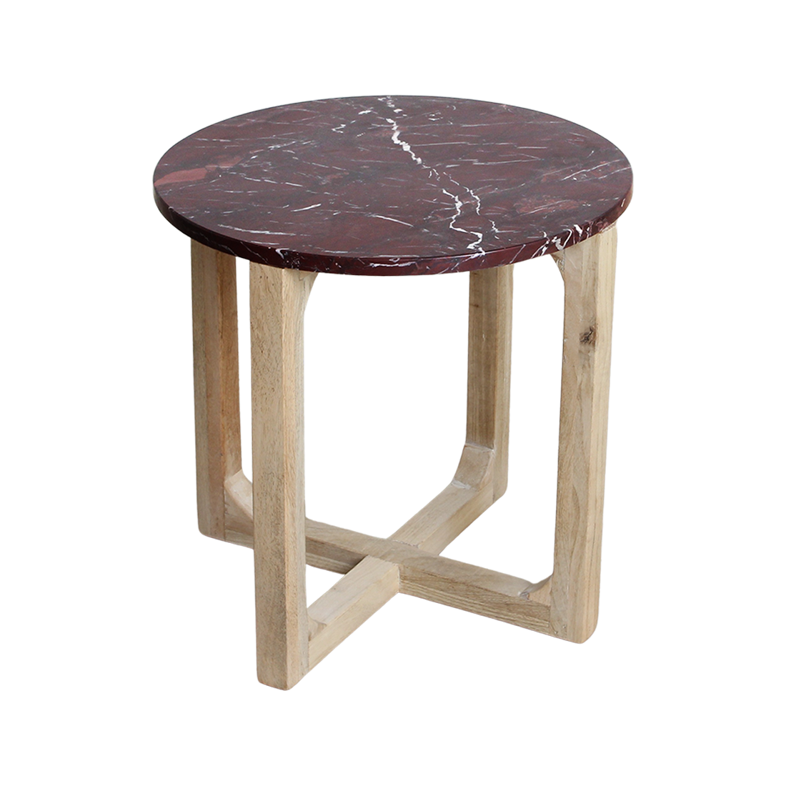 Marmeren bijzettafel Cherry - 50x50x50 cm - RAW