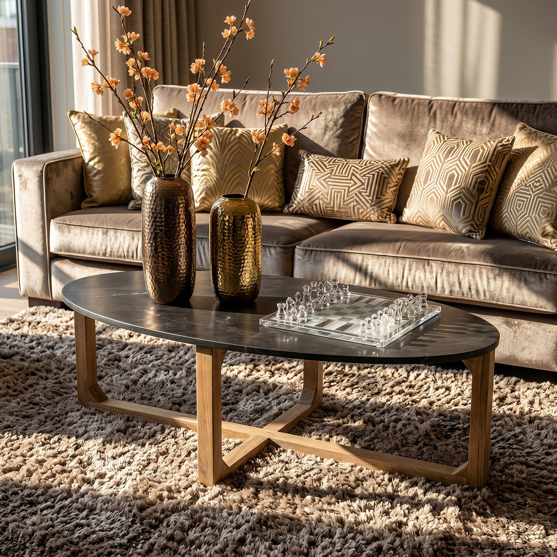 Salontafel marmer zwart - RAW