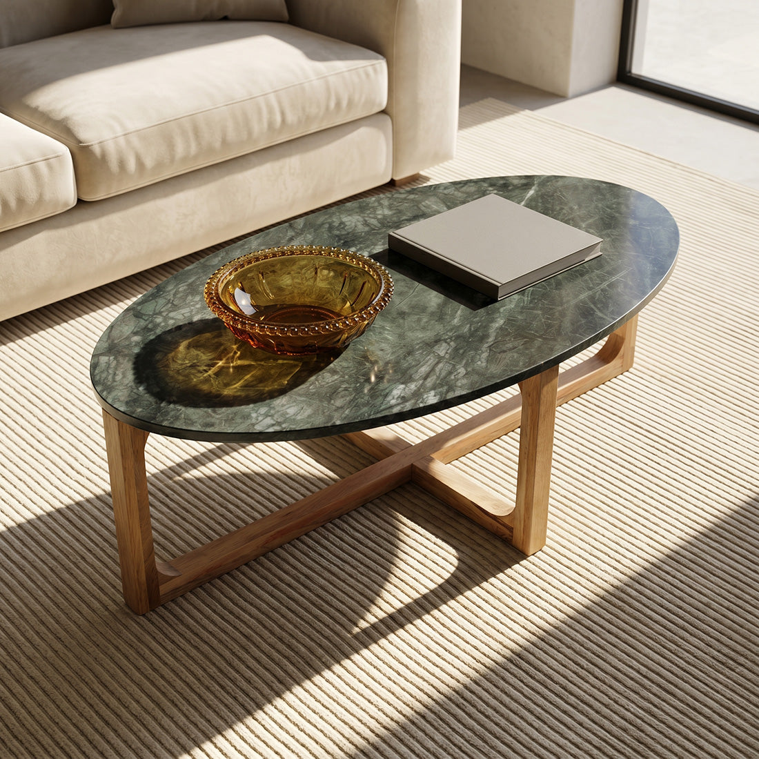 Table basse marbre Vert - RAW