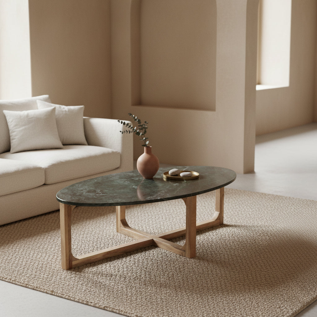 Salontafel marmer Groen - RAW