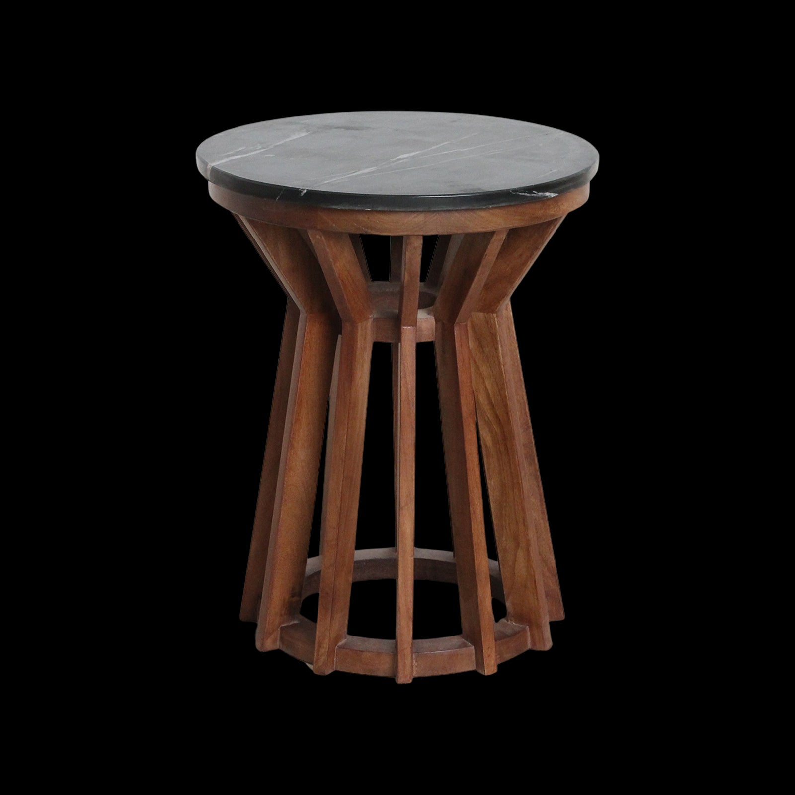 Bijzettafel Sabah marmer, zwart - RAW