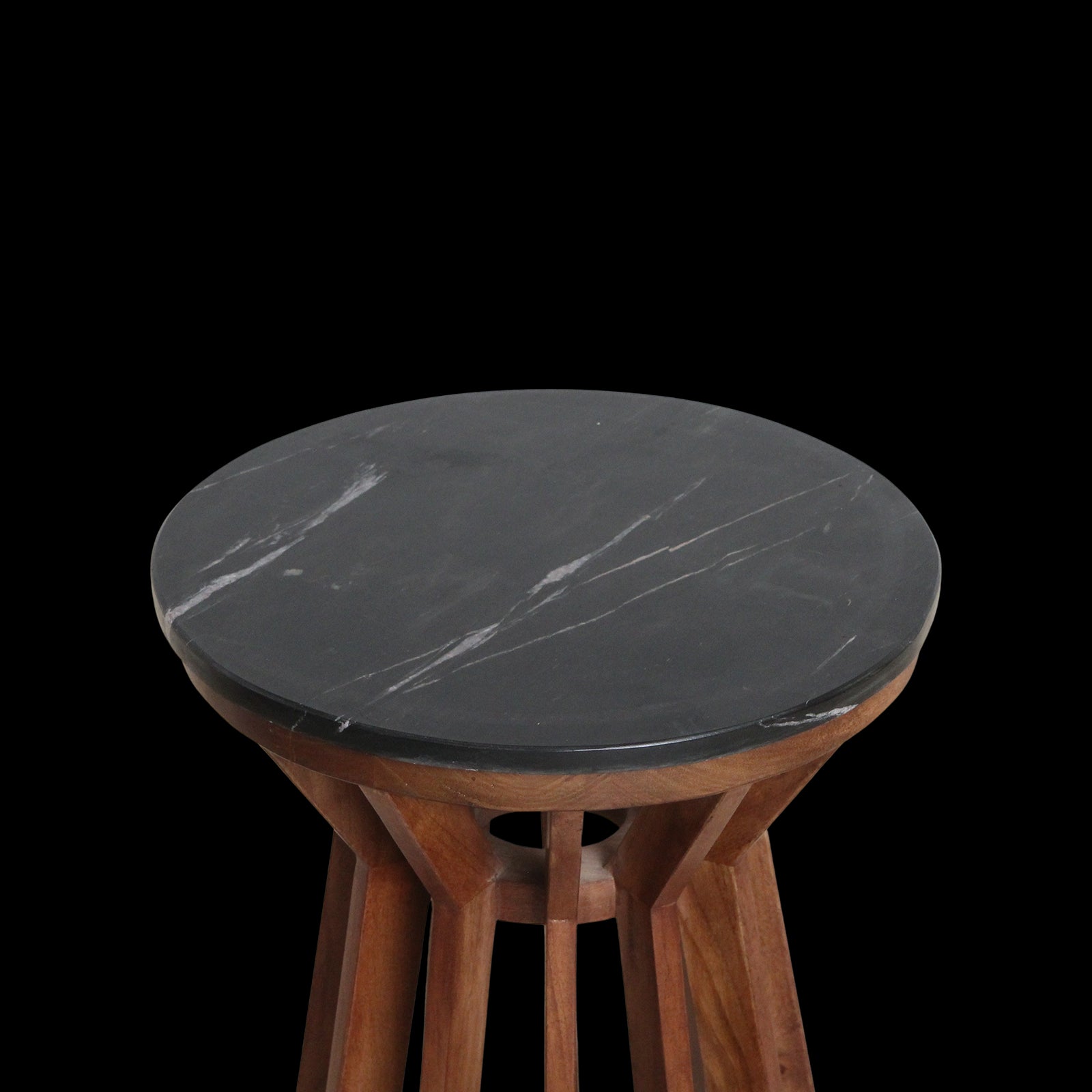 Bijzettafel Sabah marmer, zwart - RAW