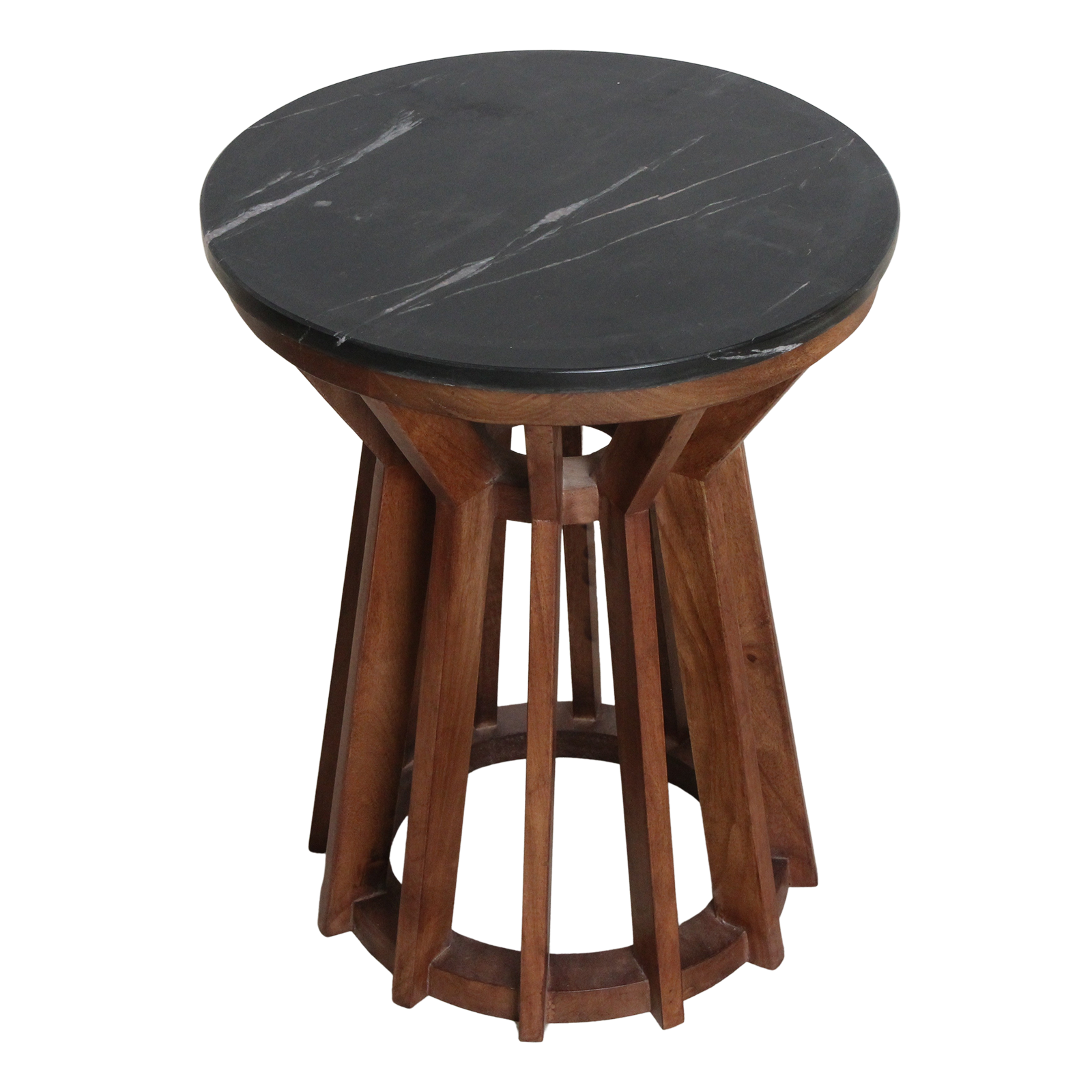 Bijzettafel Sabah marmer, zwart - RAW
