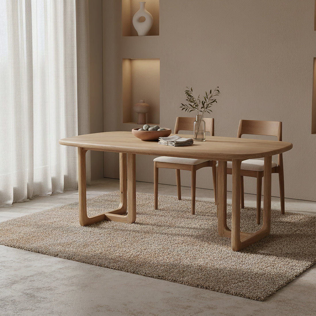 Winter teakhouten eettafel - 200 cm - RAW